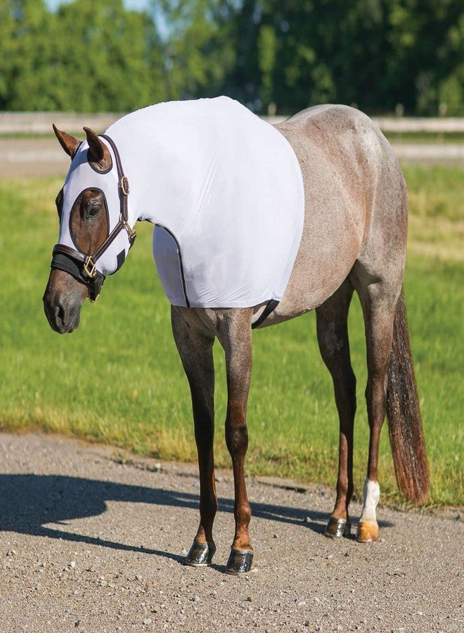 UltraFlex Horse Sleazy Slickers | Horse Protection Slinky | Dirt & Dust Defense | Full Zip Hood (Stretchy Mesh) | Size Large (76-80) - Image 2
